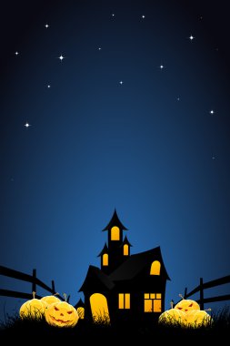 Halloween night background clipart