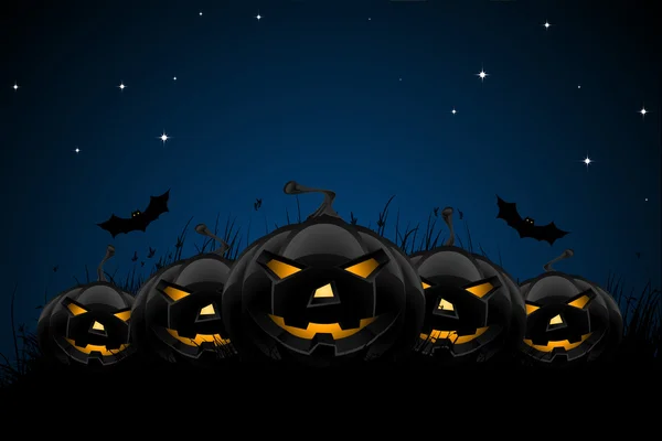 Hintergrund der Halloween-Nacht — Stockvektor