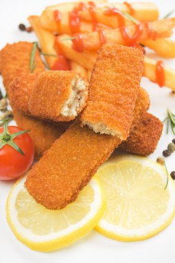 Breaded fish sticks clipart