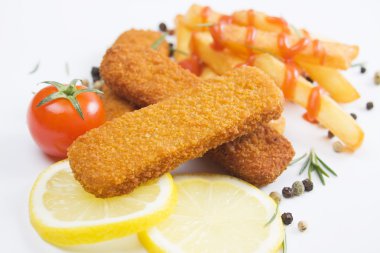 Breaded fish sticks clipart