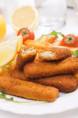 Fried fish sticks clipart