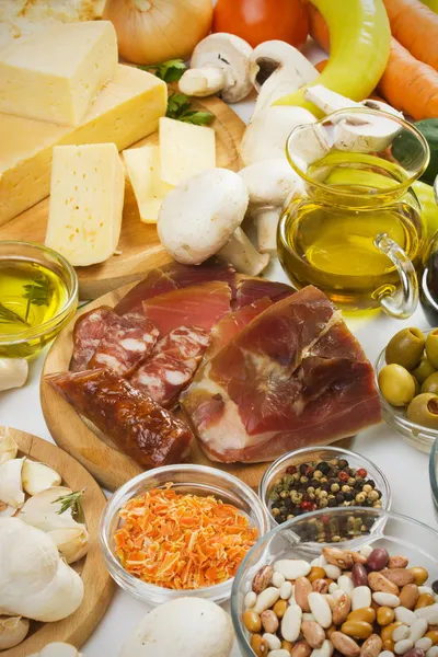 Mediterrane voedselingrediënten — Stockfoto