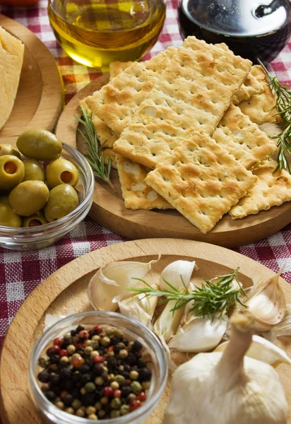 Ingredientes alimenticios italianos — Foto de Stock