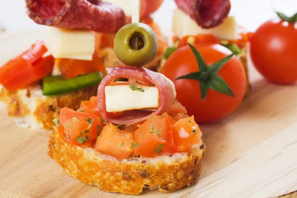 Bruschetta sandwich — Stock Photo, Image