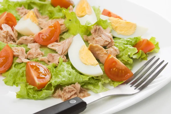 Салат из яиц и тунца — стоковое фото