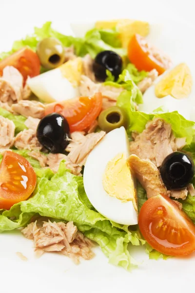 Salat mit Thunfisch und Ei — Stockfoto