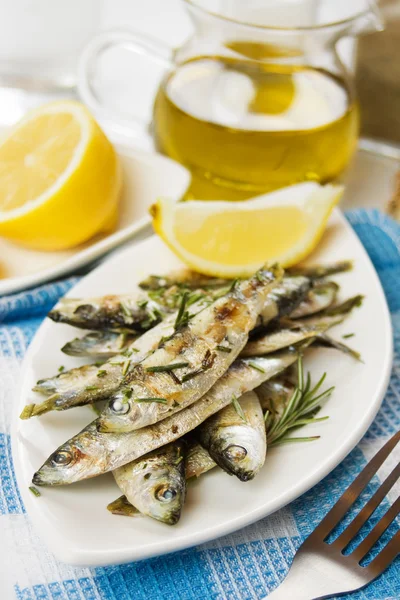 Gegrilde sardines vis — Stockfoto