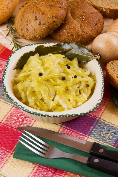 Cooked sauerkraut, traditional german meal — Stock Photo, Image