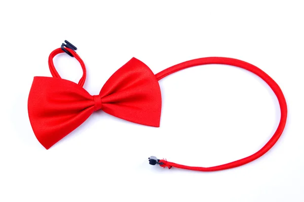 Red bowtie isolated on white — Stock Photo, Image