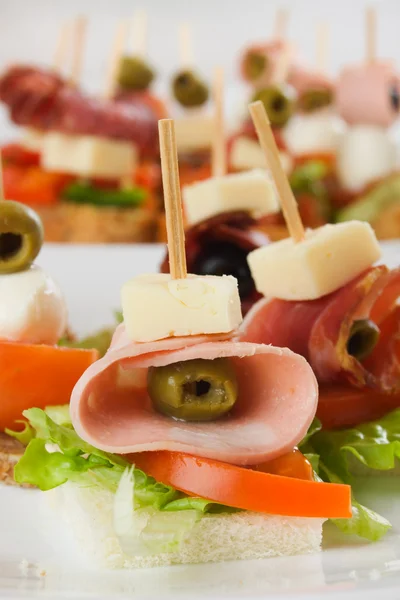 Cold buffet canape — Stock Photo, Image