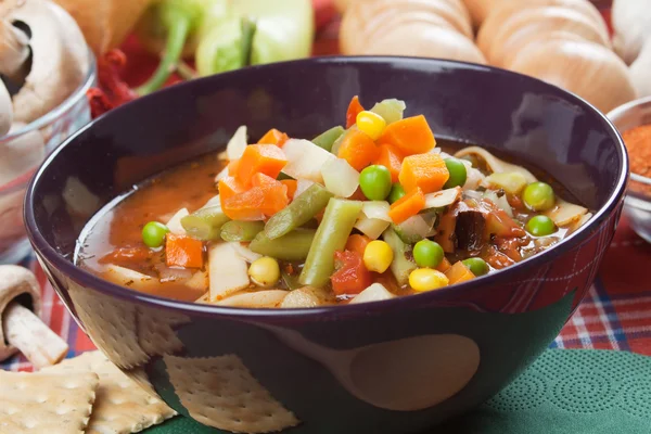 stock image Minestrone vegetable soup