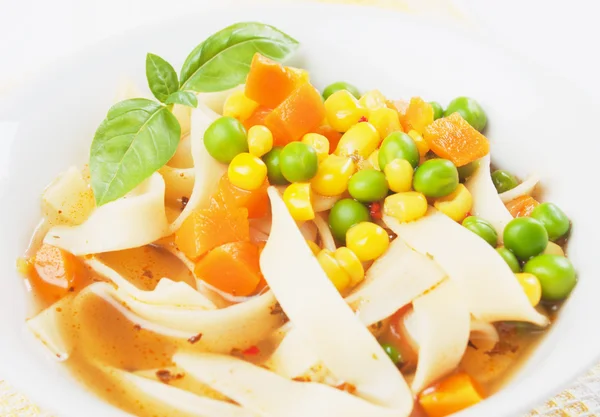 野菜のヌードル ・ スープ — ストック写真
