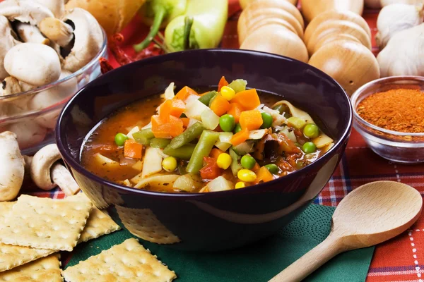 Zeleninová polévka Minestrone — Stock fotografie