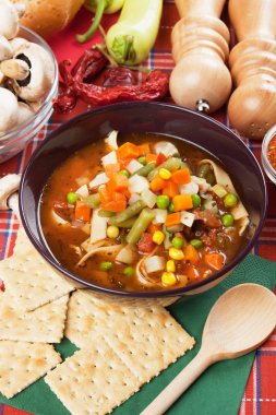 Minestrone soup clipart