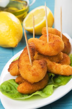 Breaded shrimp snack clipart