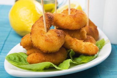 Breaded shrimp snack clipart