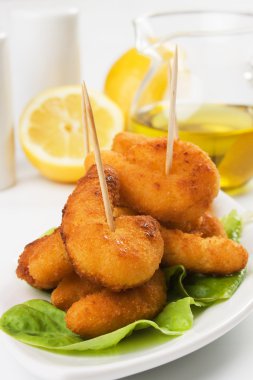 Breaded shrimp snack clipart