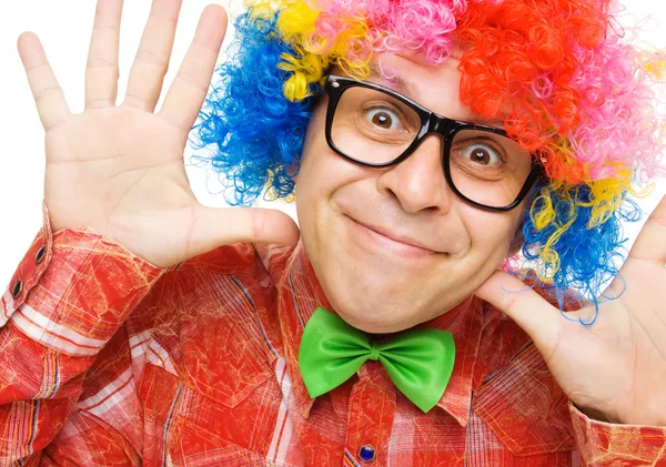 Funny smiling clown — Stock Photo, Image