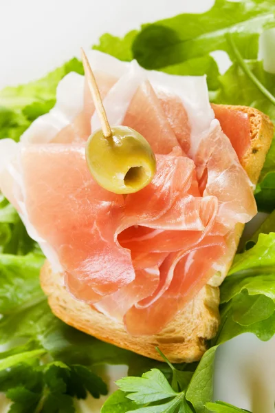 Prosciutto sandviç — Stok fotoğraf