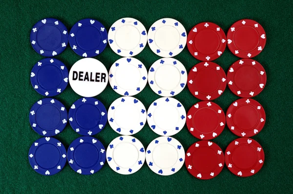 Franse vlag poker — Stockfoto