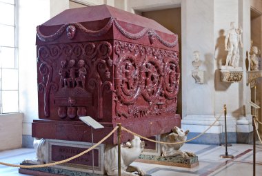Museums of Vatican. Elena's sarcophagus. clipart