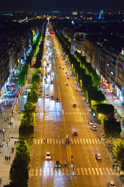 Franciaország. Párizs. éjszakai utcai — Stock Fotó