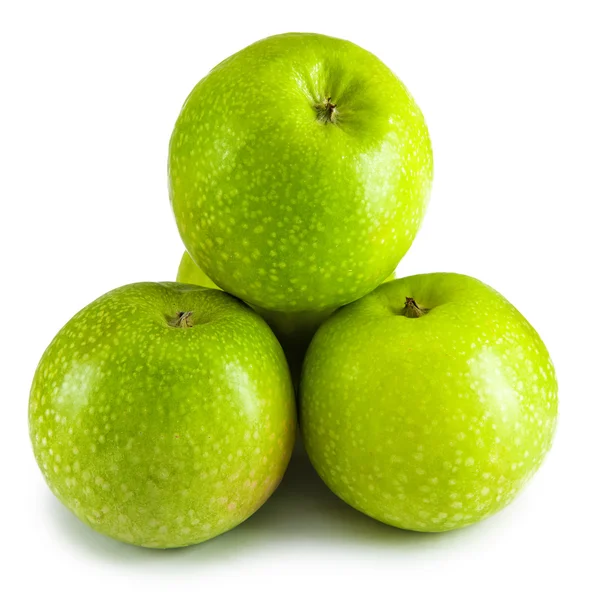 Pirâmide de maçãs verdes — Fotografia de Stock