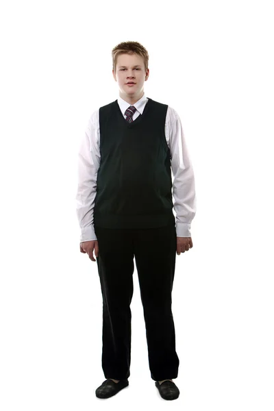 El alumno con uniforme escolar — Foto de Stock