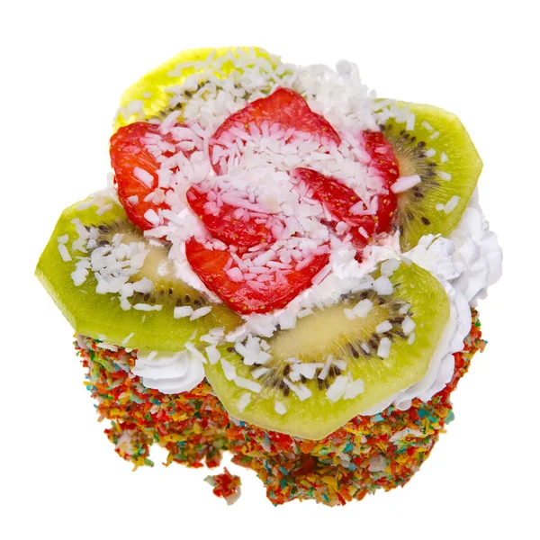Kuchen auf weißem Hintergrund — Stockfoto