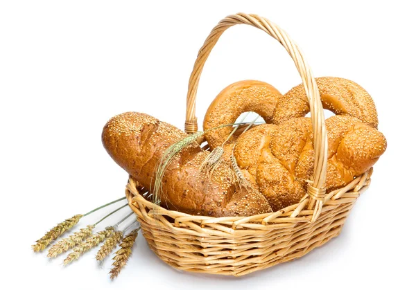 stock image Basket with bread