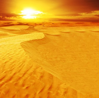 Landscape of desert clipart