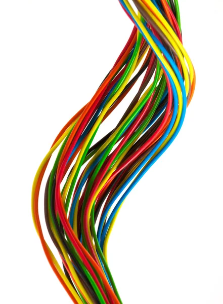 Бульбашка кольорових кабелів — стокове фото