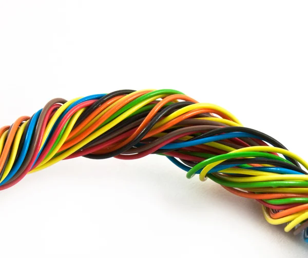 Bundel van kleur kabels — Stockfoto