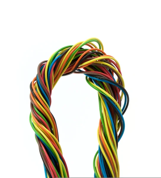 Bundel van kleur kabels — Stockfoto