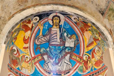 Pantocrator in Sant Climent de Taull, Catalonia Spain clipart