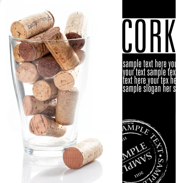 Wijnkurken in een pot — Stockfoto