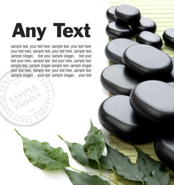 Black spa stones clipart