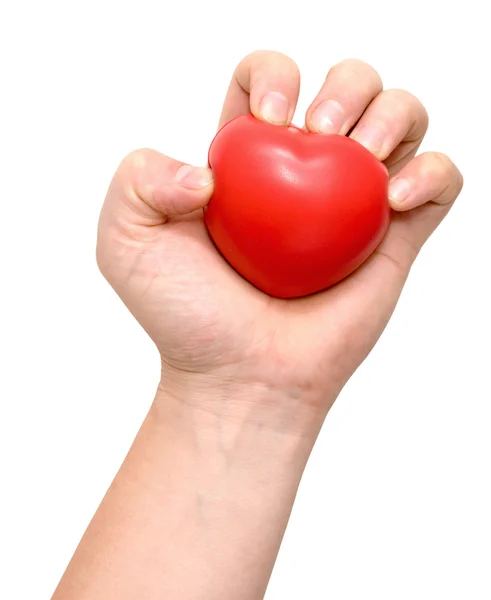 Bir elinde kalp — Stok fotoğraf