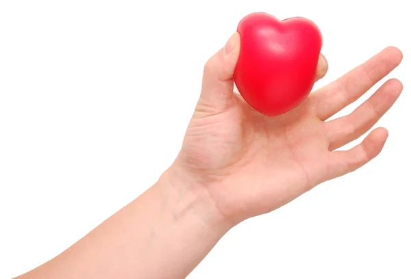A kéz a szív — Stock Fotó