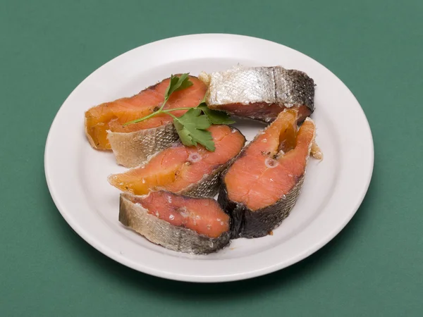 Trout on dish — Stock Photo, Image