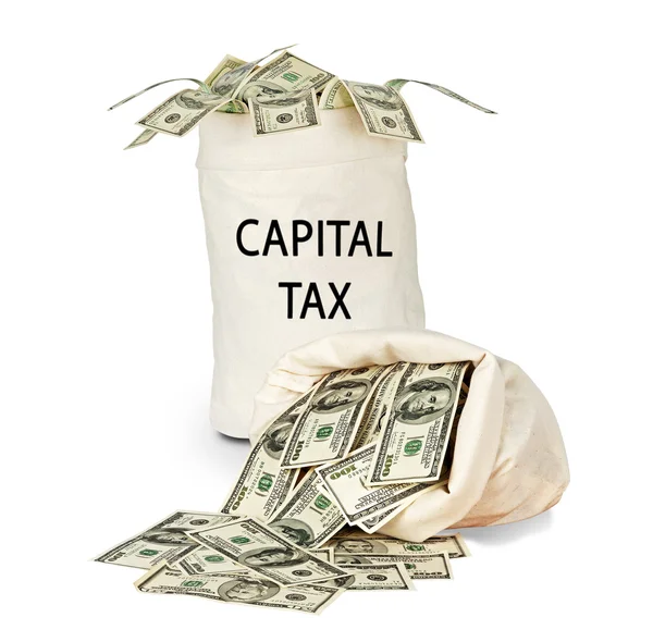 Bolsa con impuesto sobre el capital — Foto de Stock