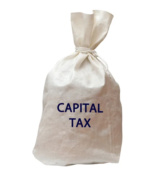Bag with capital tax — Stock Photo, Image