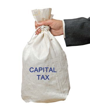 Bag with capital tax clipart