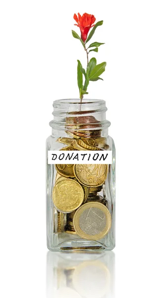 Jar for donation — Stock Photo, Image