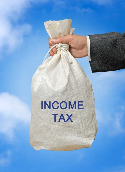 Τσάντα με φόρο εισοδήματος — Φωτογραφία Αρχείου