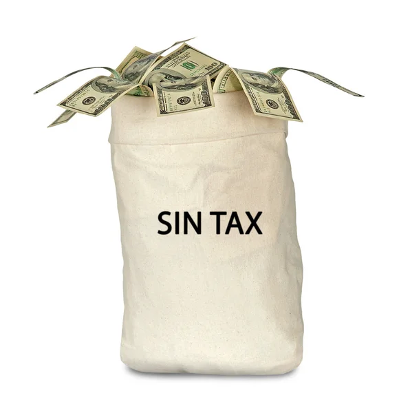 Bolsa con impuesto sobre el pecado —  Fotos de Stock