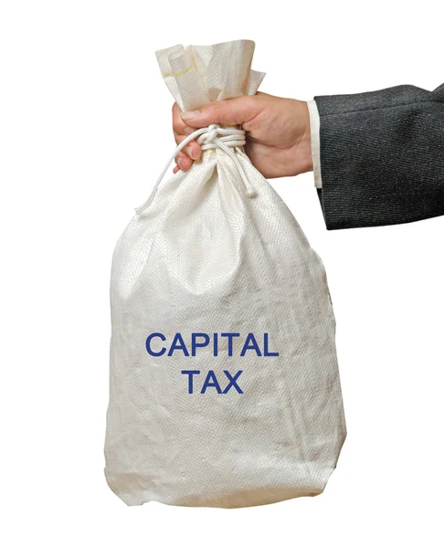 Сумка с налогом на капитал — стоковое фото
