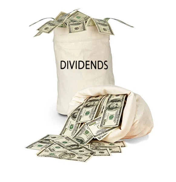 stock image Bag of dividends