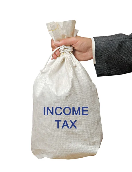 Taška s daní z příjmu — Stock fotografie