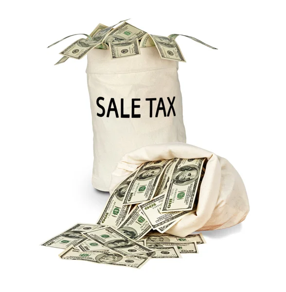 Tas met verkoop belasting — Stockfoto